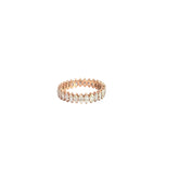 14k Rose Gold 2.58ct G VS2 Marquise Shape Diamond Eternity Band Ring Size 7